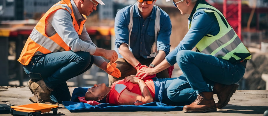 first aid challenges in construction sites